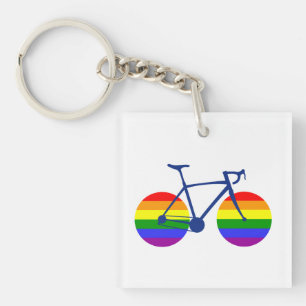 Fahrt mit dem Pride Bike Schlüsselanhänger