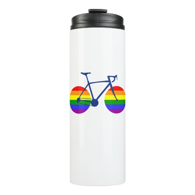 Fahrt mit dem Pride Bike Thermosbecher (Vorderseite)
