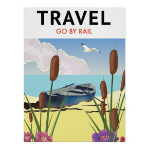 Fahrt mit der Bahn Poster