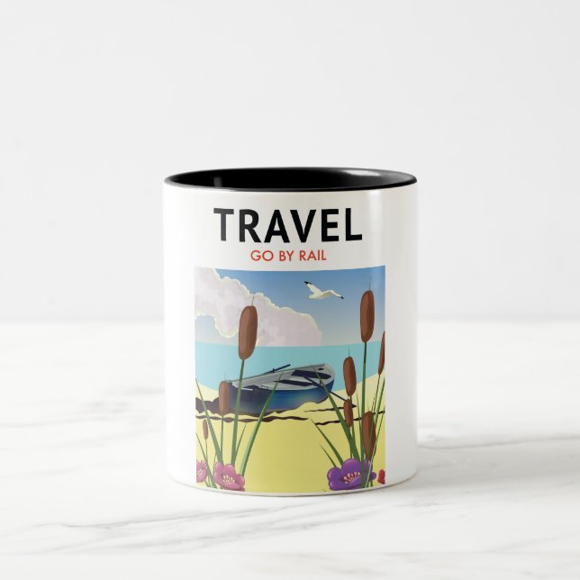 Fahrt mit der Bahn Zweifarbige Tasse (Mittel)