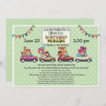 Fahrt mit der Geburtstagsparade für Kinder