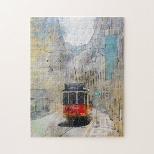 Fahrt mit der Straßenbahn - Lissabon, Portugal Puz Puzzle