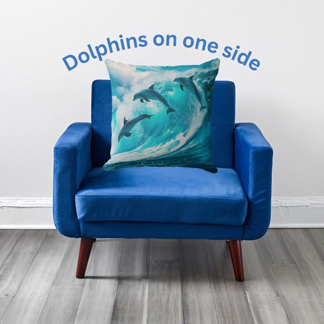 Fahrt mit der Welle, Delfine Kissen (Von Creator hochgeladen)