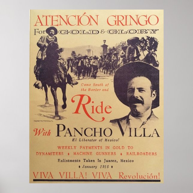 Fahrt mit Pancho Villa Alt Poster (Vorne)