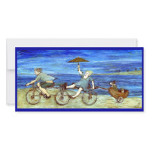 Fahrt mit Tandem Fahrrad Save the Date