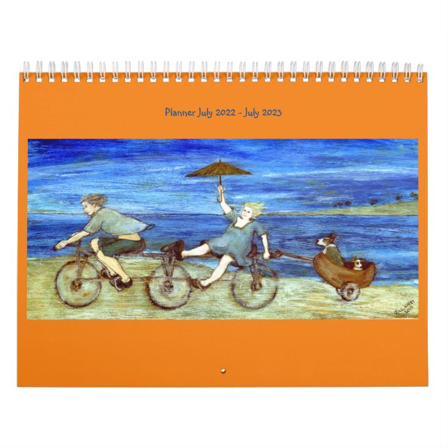 Fahrt mit Tandem-Fahrradplaner Kalender (Titelbild)