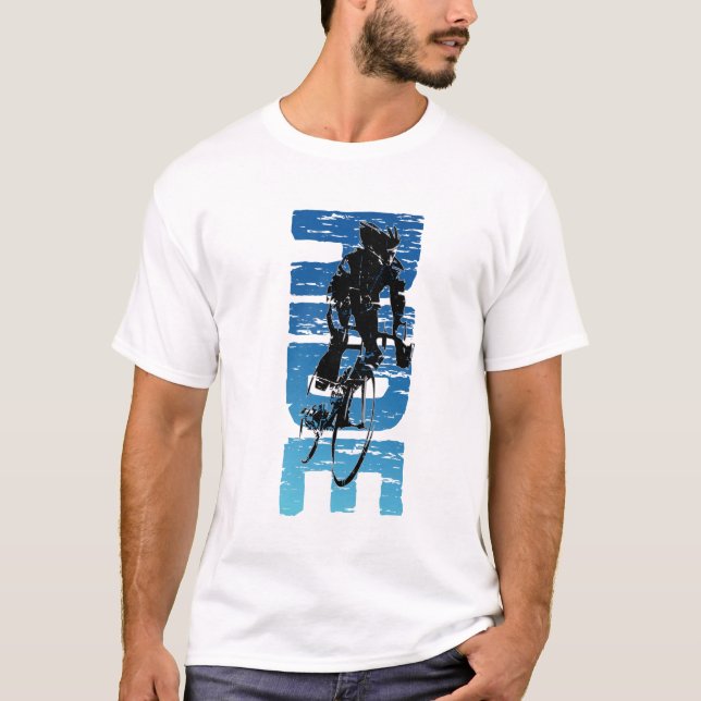 Fahrt - Vertikales Vintages Fahren T-Shirt (Vorderseite)