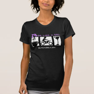 Fahrt wie ein Mädchen-Kaffee-Fahrtmartini! T-Shirt
