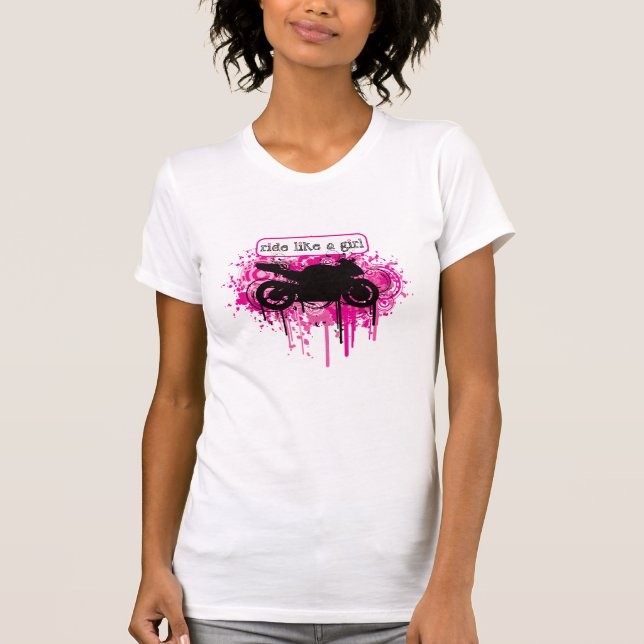 Fahrt wie ein Mädchen - malen Sie Splatz T-Shirt (Vorderseite)