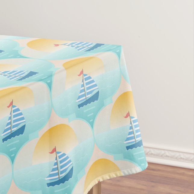 Fahrt zum Beach Sailor Boat Tischdecke (Beispiel)