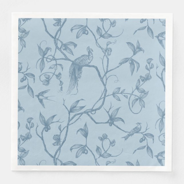 Fahrt zum Schloss Peacock Blue Serviette (Vorderseite)