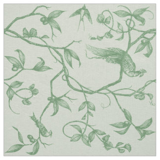 Fahrt zum Schloss Peacock Green Stoff