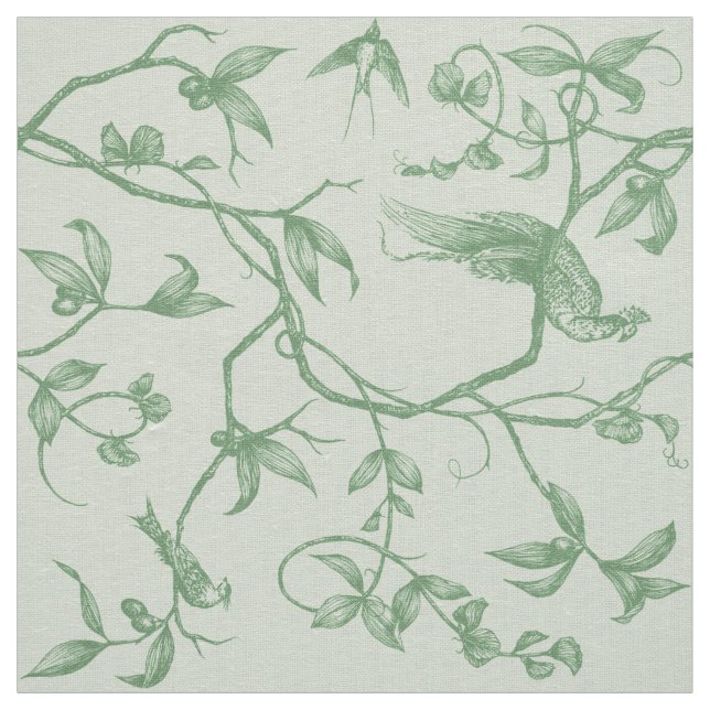 Fahrt zum Schloss Peacock Green Stoff (Muster)
