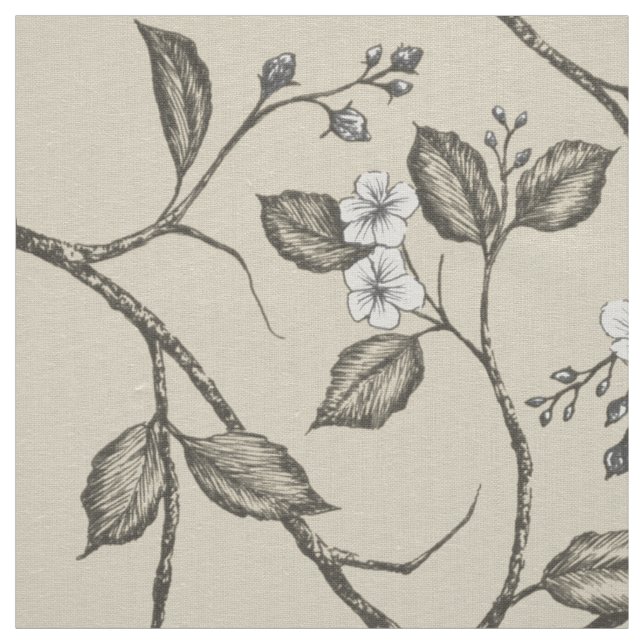 Fahrt zum Schloss Warbler Beige Stoff (Muster)
