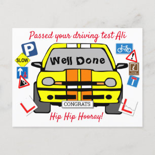 Fahrtest bestanden, Glückwunsch! Postkarte