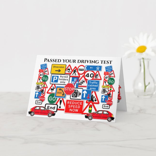 Fahrtest bestanden ~ Herzlichen Glückwunsch! Karte (Kleine Pflanze)