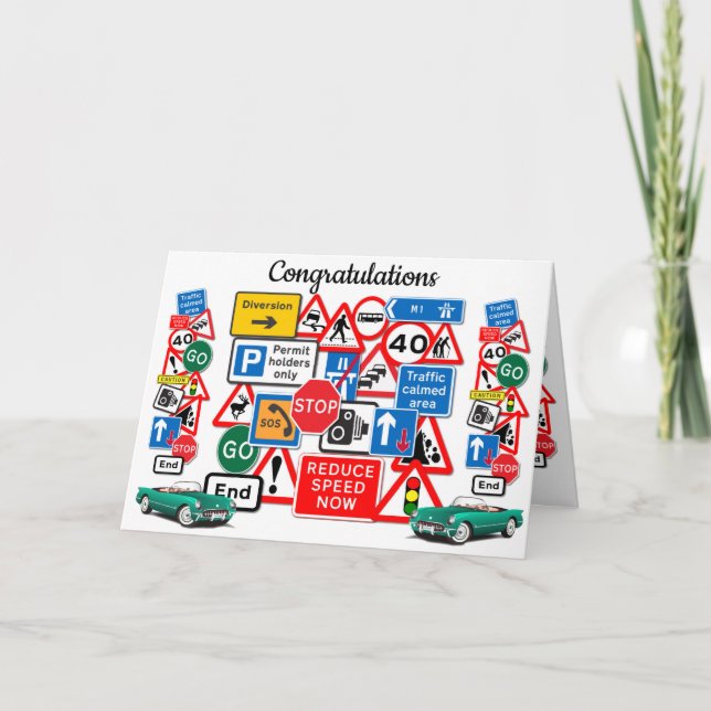 Fahrtest bestanden ~ Herzlichen Glückwunsch! Karte (Vorderseite)