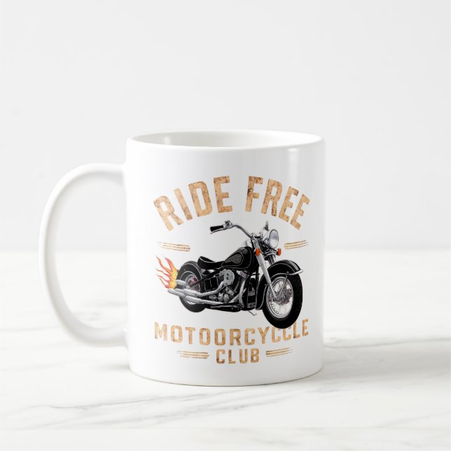 Fahrtfrei - Vintager Motorradklub Kaffeetasse (Links)