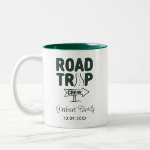 Fahrtreppe für die ganze Familie Zweifarbige Tasse