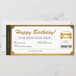 Fahrunterricht Gold Geschenkgutschein