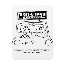 Fahrunterricht - Schüler auf dem falschen Platz Magnet