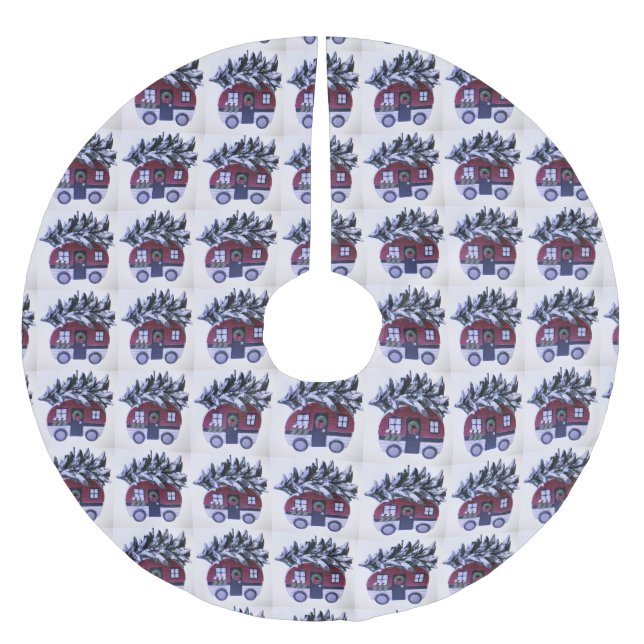 **FAHRZEUG MIT REZEPTION** POLYESTER WEIHNACHTSBAUMDECKE (Vorderseite)