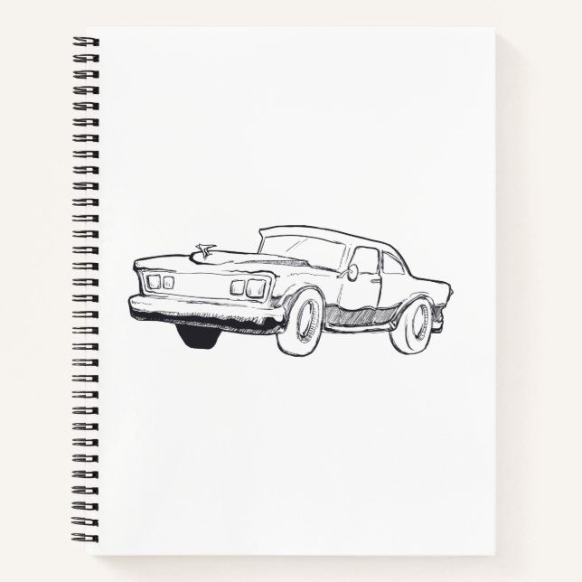 Fahrzeugdarstellung Notizbuch (Vorderseite)