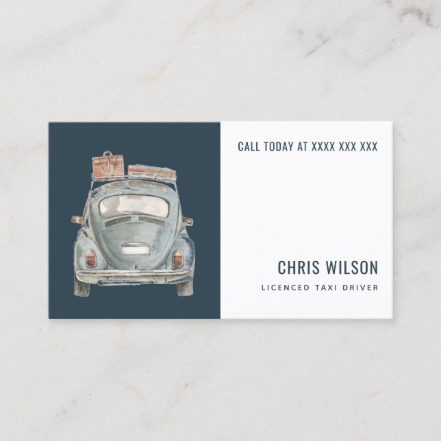 FAHRZEUGFAHRZEUGDIENST VON NAVATERCOLOR TAXI VISITENKARTE (Vorderseite)