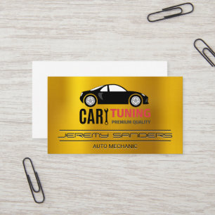 Fahrzeugoptimierung Auto Reparatur von Gold Visitenkarte