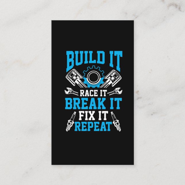 Fahrzeugtuning Mechanical Race Break Engineering Visitenkarte (Vorderseite)