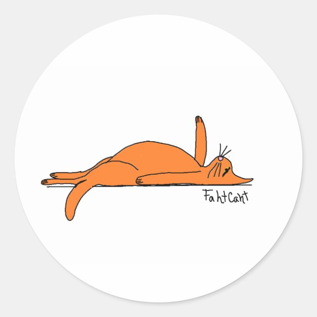 FahtCaht Original-Aufkleber Runder Aufkleber (Vorderseite)