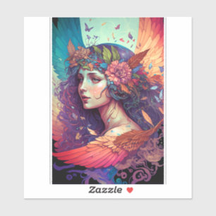 Faiful Fairy Angel Wings Fantasy Art Aufkleber