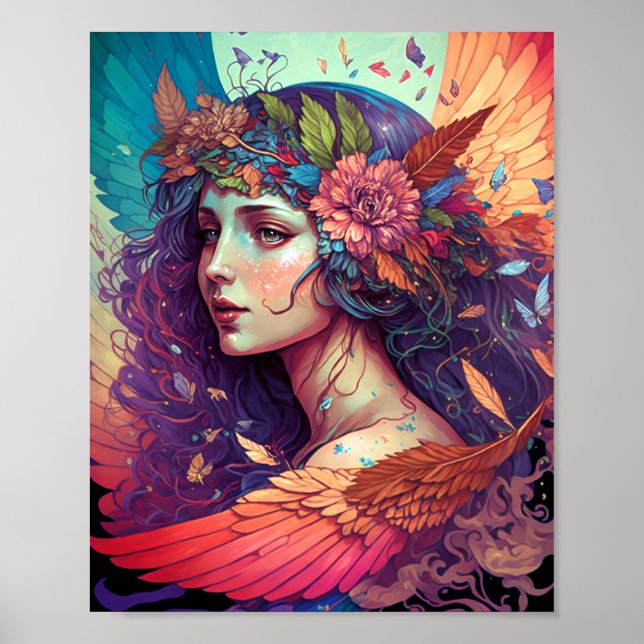 Faiful Fairy Angel Wings Fantasy Art Poster (Vorne)