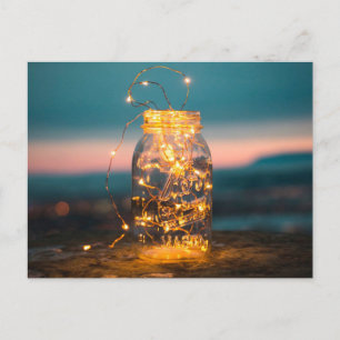 Faillampen Jar, Weihnachten, Danke, Sommer Feiertagspostkarte