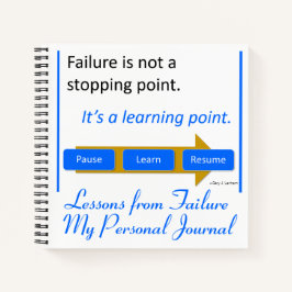 "Failure is is not a stop point" - Journal Book Notizbuch