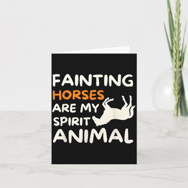 Fainting Horses Are My Srit Animal Funny Farm Hors Karte (Vorderseite)