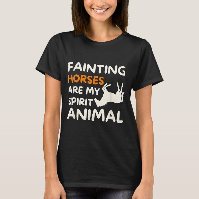 Fainting Horses Are My Srit Animal Funny Farm Hors T-Shirt (Vorderseite)