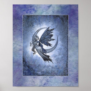 Faion Crescent Moon Fantasy Art von Molly H Poster