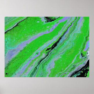 Fair Game 3 Green Lilac Striping Abstraktes Poster