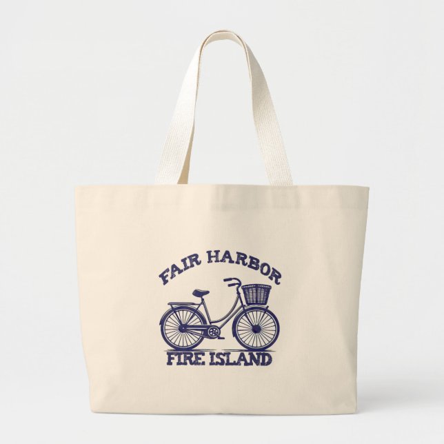 Fair Harbor Fire Island Strand Geschenkidee Jumbo Stoffbeutel (Vorne)