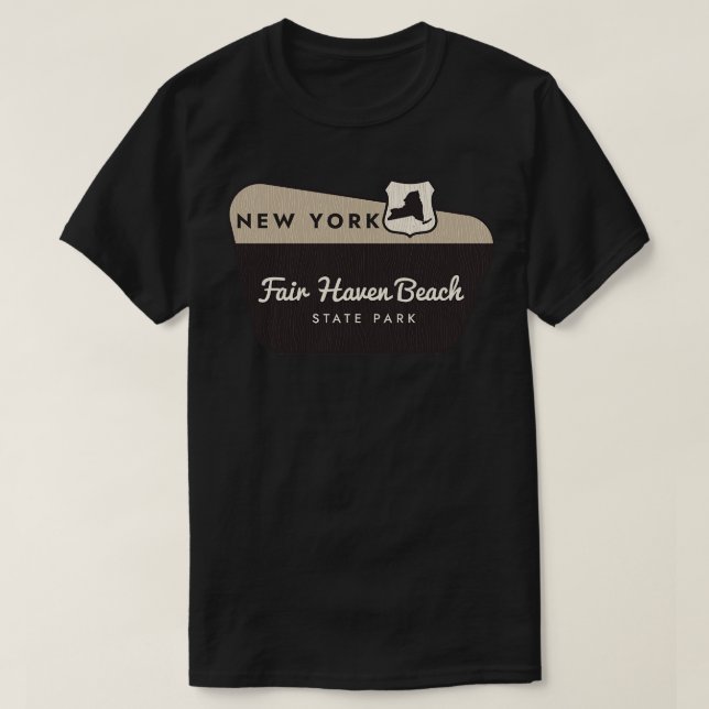 Fair Haven Beach Staat Park New York Begrüßungszei T-Shirt (Design vorne)