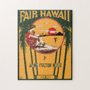 Fair Hawaii Vintage Notendecke Puzzle