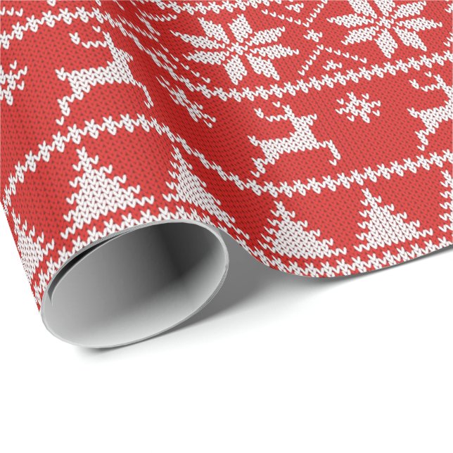 Fair Isle Christmas Geschenkpapier (Rolleneckpunkt)