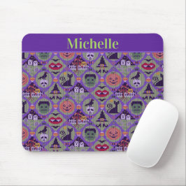 Fair Isle Cute Halloween Knitted Mousepad