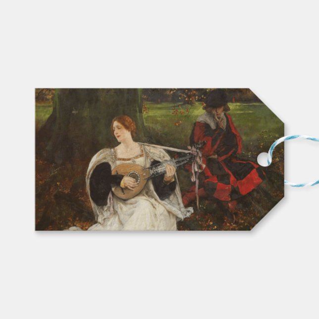 Fair ist meine Liebe (von Edwin Austin Abbey) Geschenkanhänger (Vorderseite (Horizontal))