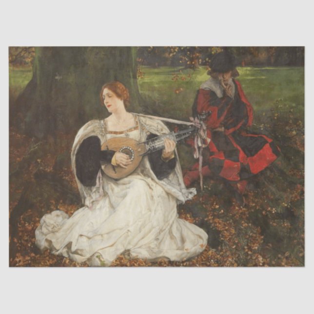 Fair ist meine Liebe (von Edwin Austin Abbey) Seidenpapier (Vorderseite)