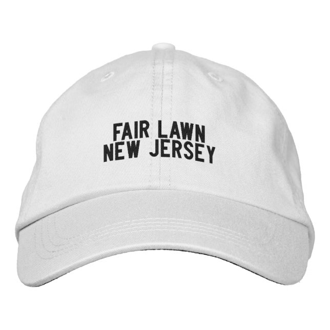 Fair Lawn New Jersey Hat Bestickte Baseballkappe (Vorderseite)