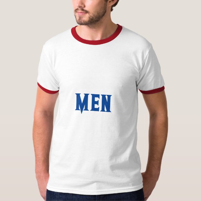 Fair Men Text Deep Blue Color Herren Grundklingeln T-Shirt (Vorderseite)