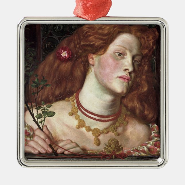 Fair Rosamund (Elegant & schöne Rotkopffrau) Ornament Aus Metall (Vorne)