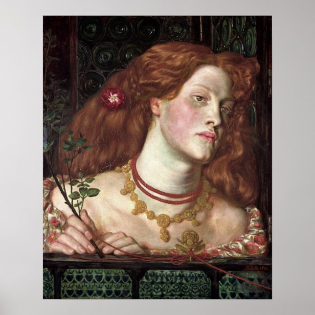 Fair Rosamund (Elegant & schöne Rotkopffrau) Poster (Vorne)